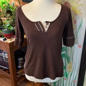 Botton cotton shirts sleeve with boho detailing